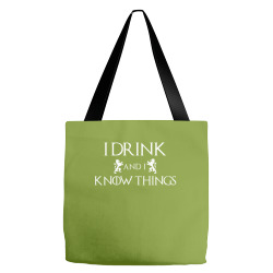 I Drink and I Know Things Tote Bags | Artistshot