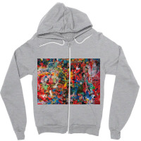 Free Bold Abstract Painting Zipper Hoodie | Artistshot