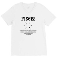 Pisces Zodiac Sign V-neck Tee | Artistshot