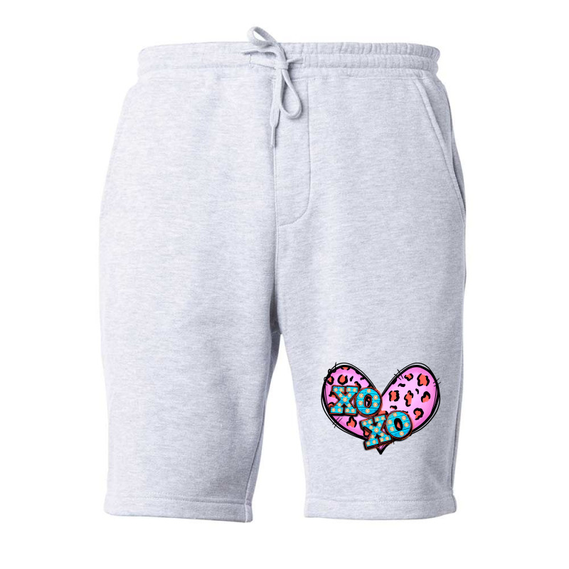 Xoxo Leopard Heart Fleece Short by Apollo | Artistshot