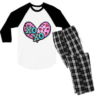 Xoxo Leopard Heart Men's 3/4 Sleeve Pajama Set | Artistshot