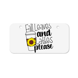 Fall Leaves And Lattes Please Bicycle License Plate | Artistshot