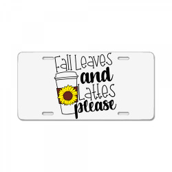 Fall Leaves And Lattes Please License Plate | Artistshot