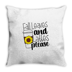 Fall Leaves And Lattes Please Throw Pillow | Artistshot
