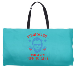 4th of july four score and seven beers ago Weekender Totes | Artistshot