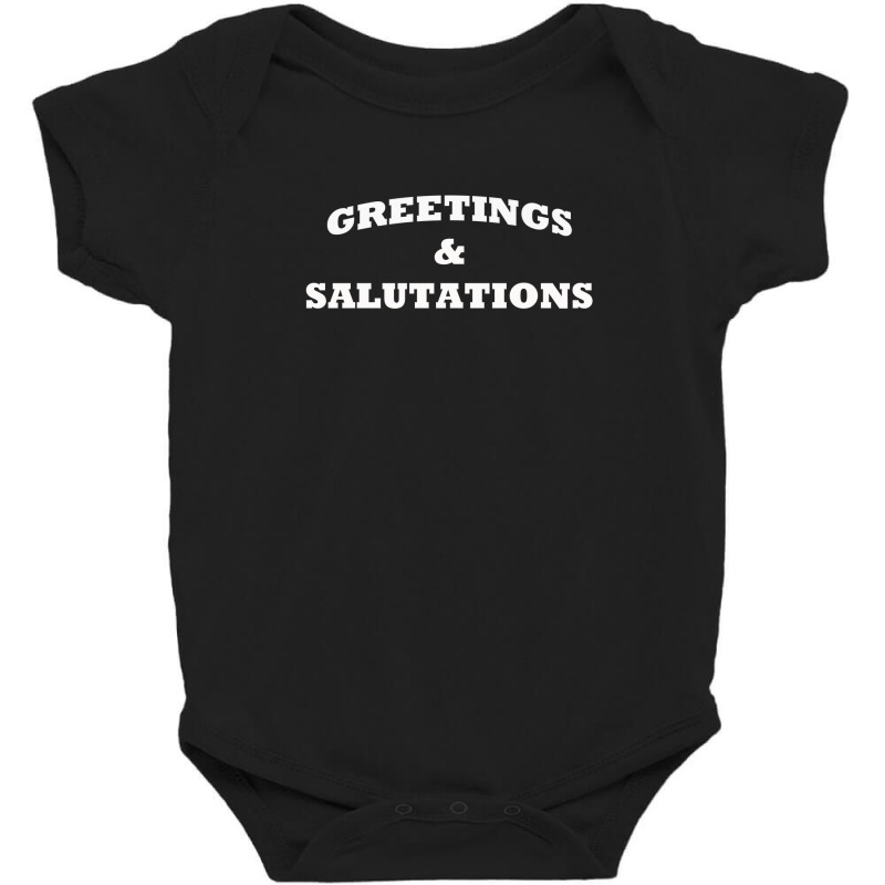 Greetings & Salutations Baby Bodysuit by Rich.Collection | Artistshot