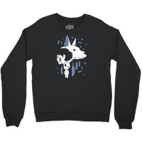 Girl And Wolf Anime Crewneck Sweatshirt | Artistshot