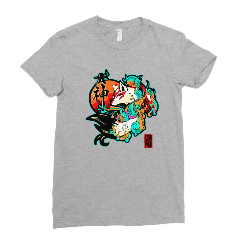 Amaterasu Fox Ladies Fitted T-shirt | Artistshot