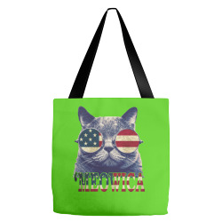 4th of july tshirt cat meowica Tote Bags | Artistshot