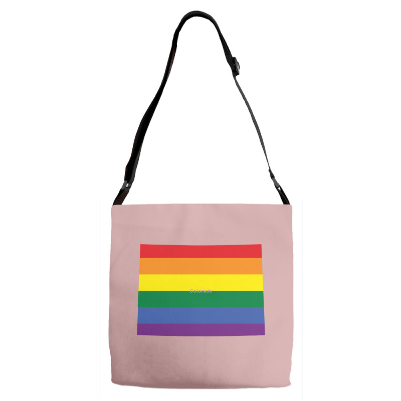 Colorado Rainbow Flag Adjustable Strap Totes | Artistshot