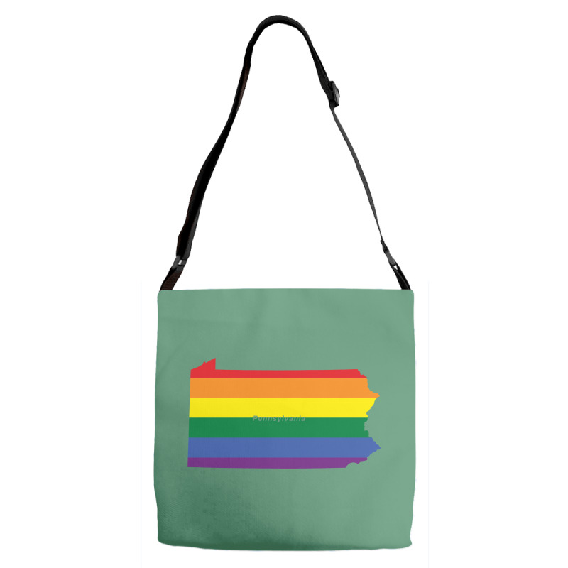 Pennsylvania Rainbow Flag Adjustable Strap Totes | Artistshot