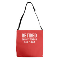 Retired Goodbye Tension Hello Pensiyon Adjustable Strap Totes | Artistshot