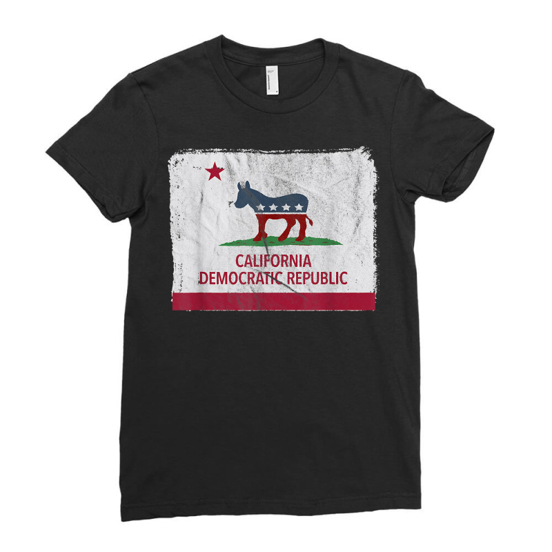 California Democratic Republic (vintage)   Democrat T Shirt Ladies Fitted T-Shirt by MoczoTenleigh | Artistshot