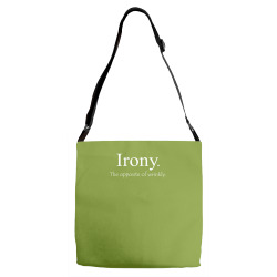 irony the opposite of wrinkly Adjustable Strap Totes | Artistshot