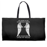 My Pops Is My Guardian Angel Weekender Totes | Artistshot