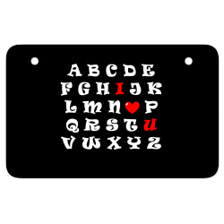 alphabet i love you ATV License Plate | Artistshot