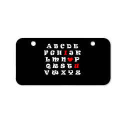 alphabet i love you Bicycle License Plate | Artistshot
