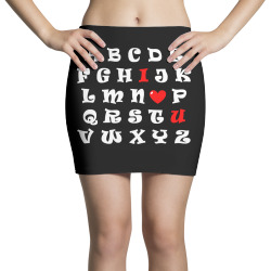 alphabet i love you Mini Skirts | Artistshot
