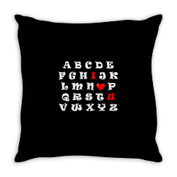 alphabet i love you Throw Pillow | Artistshot