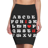 Alphabet I Love You Pencil Skirts | Artistshot