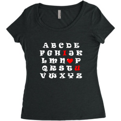alphabet i love you Women's Triblend Scoop T-shirt | Artistshot
