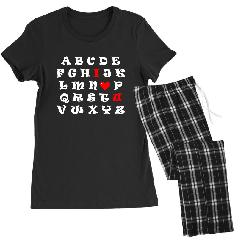 Alphabet I Love You Women's Pajamas Set | Artistshot