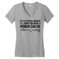 Feminist Art History Artist Quote Artemisia Gentileschi T Shirt Women's V-neck T-shirt | Artistshot