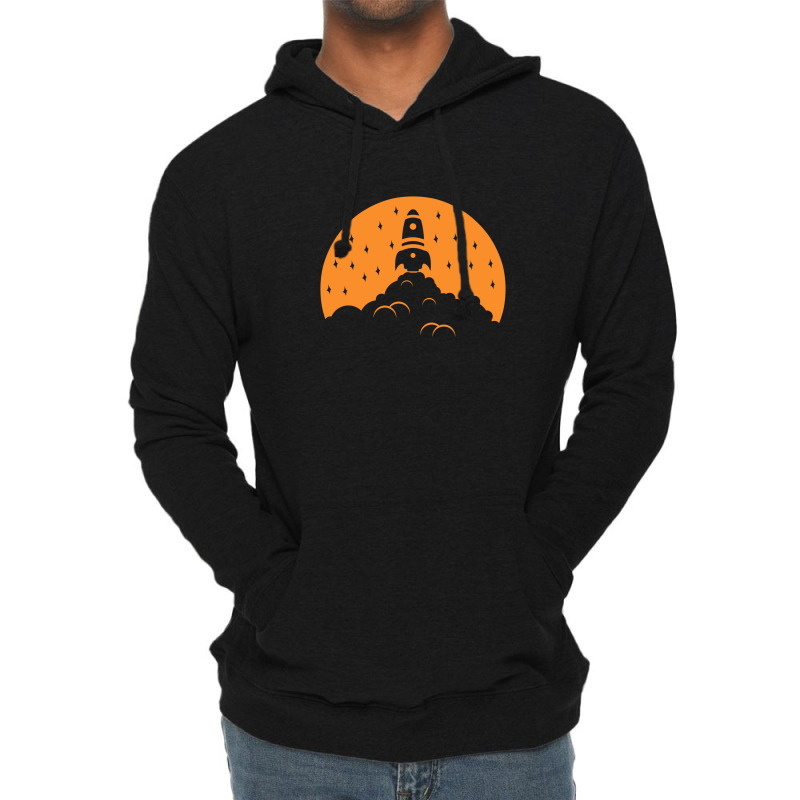 Rocket Launch Orange Lightweight Hoodie | Artistshot