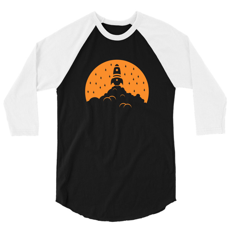 Rocket Launch Orange 3/4 Sleeve Shirt | Artistshot