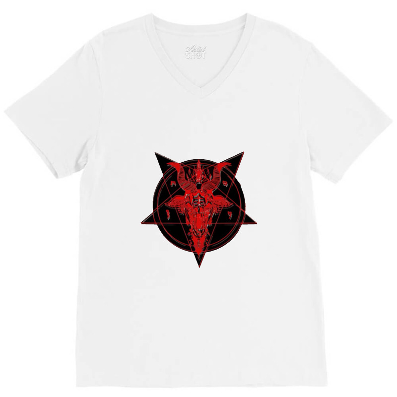 Satanism Satanic V-Neck Tee by firsabusari | Artistshot