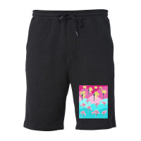 Flamingo In Paradise   Flamingo Fleece Short | Artistshot