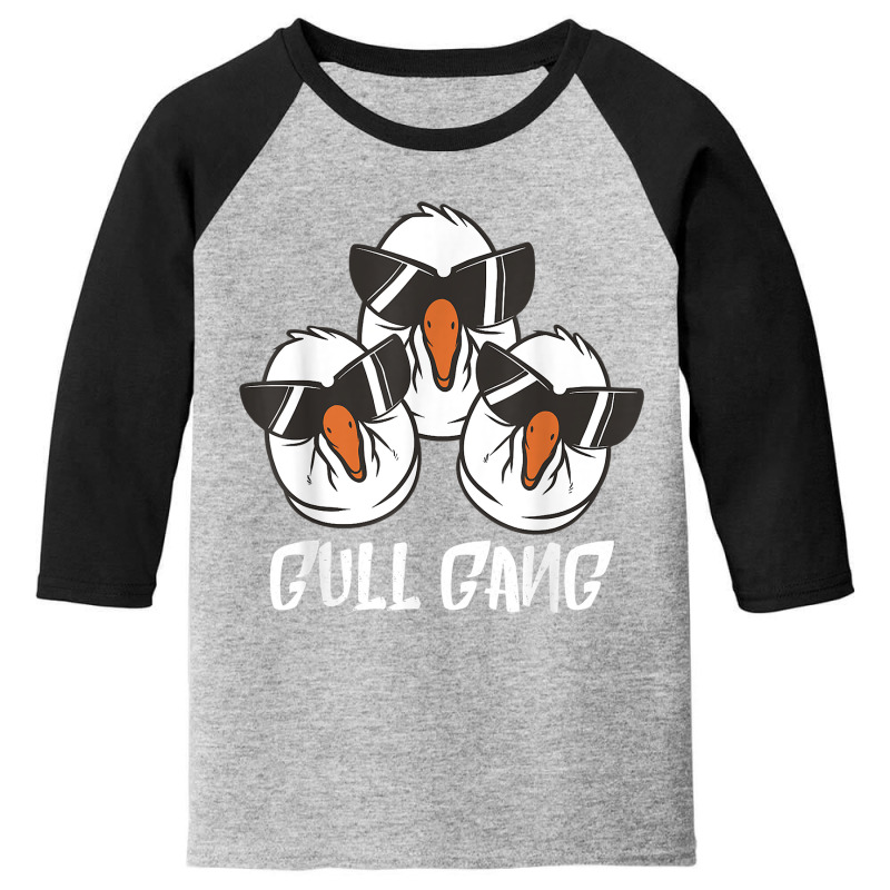 Seagull Gull Gang Seabird Sunglass Seagull Lover Terns T Shirt Youth 3/4 Sleeve by alanacaro | Artistshot