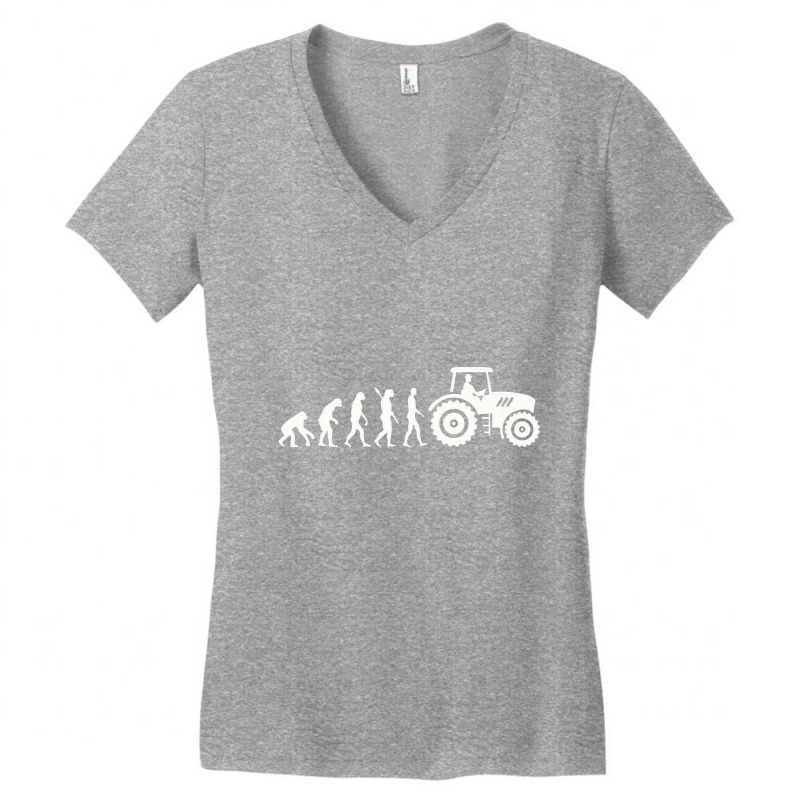 Evolution Tractor Women's V-Neck T-Shirt by Kahvel | Artistshot