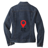 You Are Here Ladies Denim Jacket | Artistshot