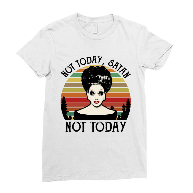 Not Today Satan Not Today Vintage Ladies Fitted T-Shirt by Garden Store | Artistshot