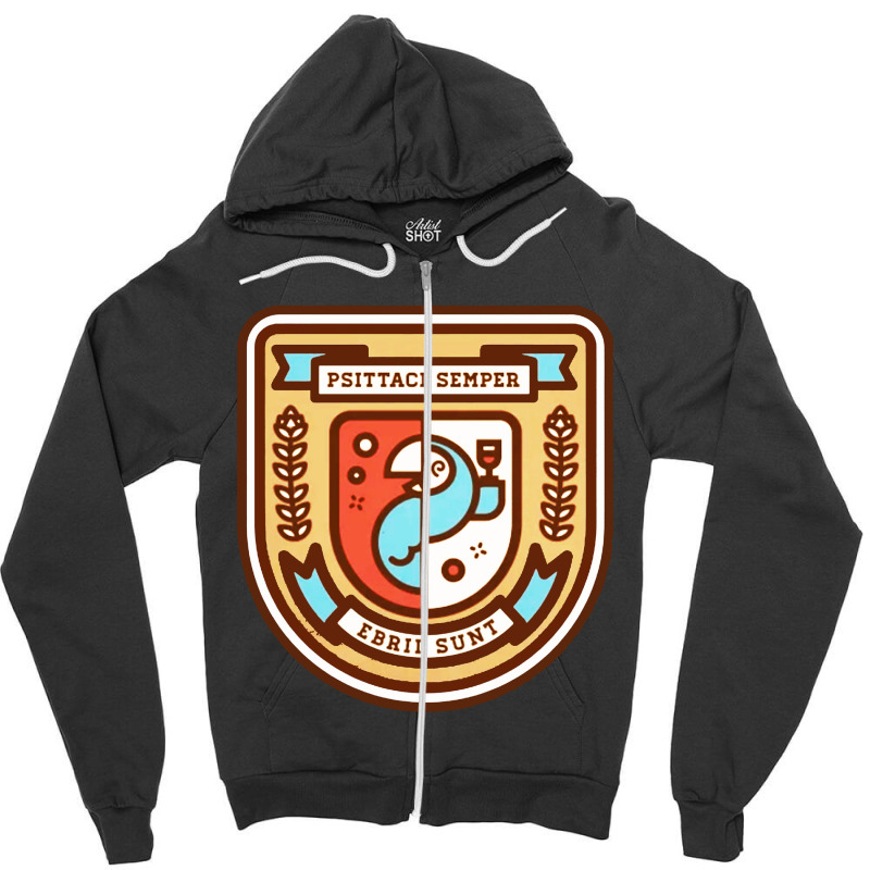 Drunk Latin Parrots Zipper Hoodie by Mblentot | Artistshot