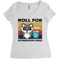 Roll For Intimidation Check Funny Vintage Women's Triblend Scoop T-shirt | Artistshot