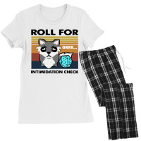 Roll For Intimidation Check Funny Vintage Women's Pajamas Set | Artistshot