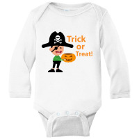 Trick Or Treat Long Sleeve Baby Bodysuit | Artistshot