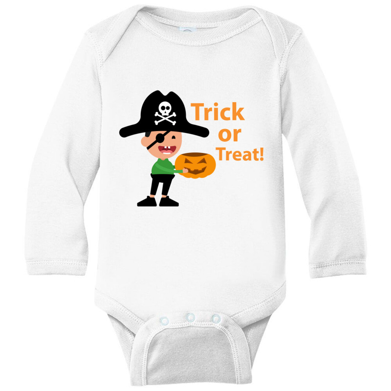 Trick Or Treat Long Sleeve Baby Bodysuit by lajurkananoe | Artistshot