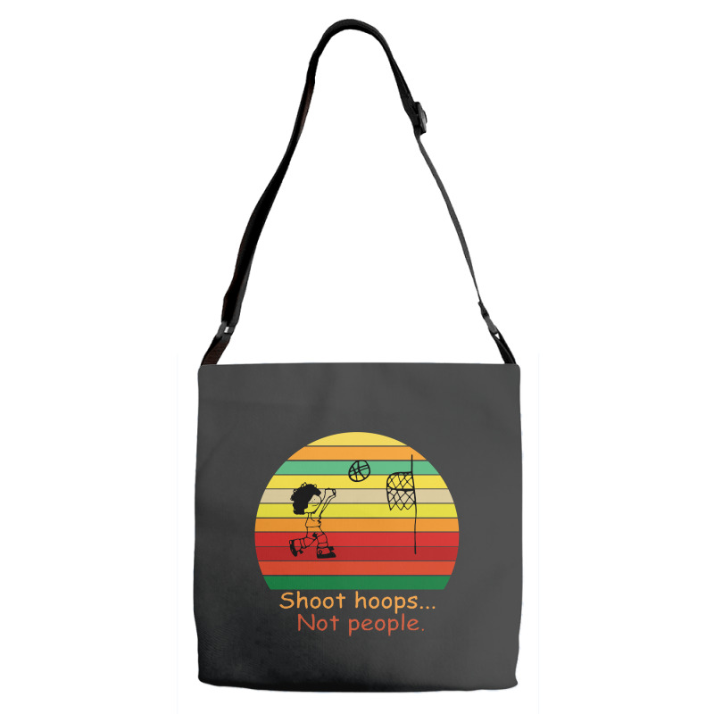 Shoot Hoops Not People Vintage Adjustable Strap Totes | Artistshot