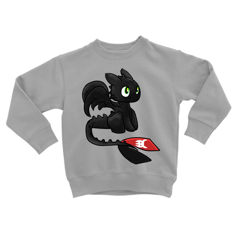 Red Tail Black Dragon Cute Toddler Sweatshirt | Artistshot