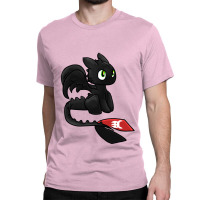 Red Tail Black Dragon Cute Classic T-shirt | Artistshot