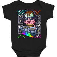 Ice Cream Dj Dance Music Turntable Hip Hop Rap House T Shirt Baby Bodysuit | Artistshot