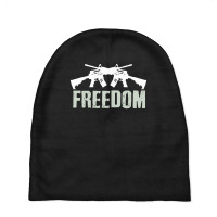 Independence Day T  Shirt Freedom Crossed M4 A1 Machine Guns For Veter Baby Beanies | Artistshot