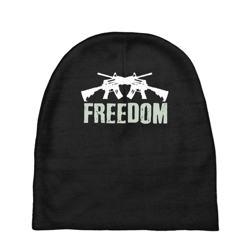 Independence Day T  Shirt Freedom Crossed M4 A1 Machine Guns For Veter Baby Beanies | Artistshot