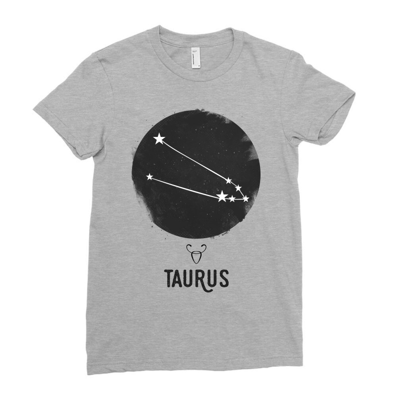 Minimal Taurus Zodiac Sign Ladies Fitted T-Shirt by tshiart | Artistshot