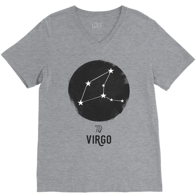 Minimal Virgo Zodiac Sign V-neck Tee | Artistshot