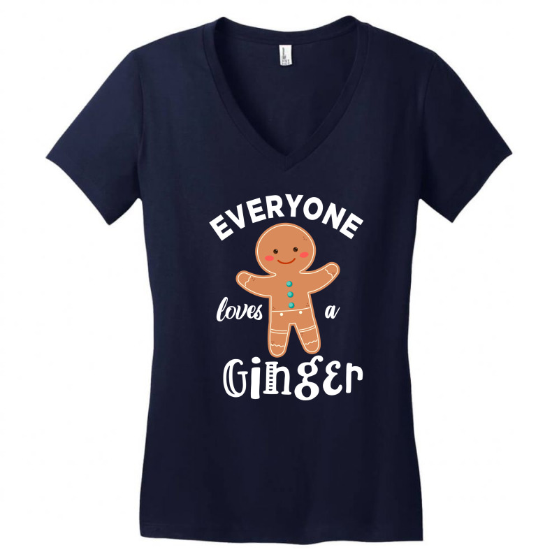 Everyone Loves A Ginger Women's V-Neck T-Shirt by cogentprint | Artistshot