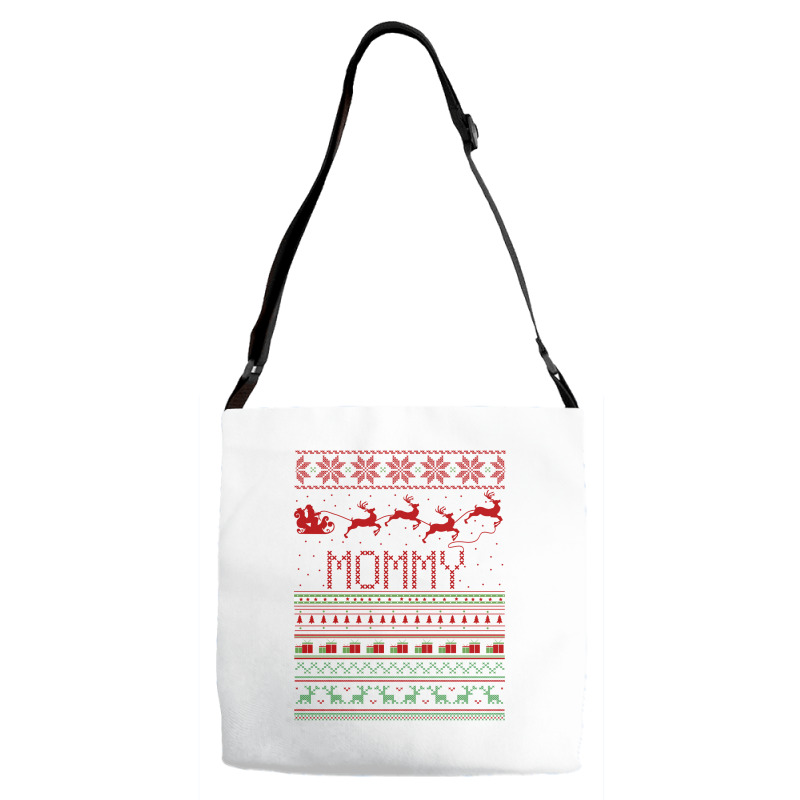 Mommy Ugly Christmas Sweater Xmas Adjustable Strap Totes | Artistshot